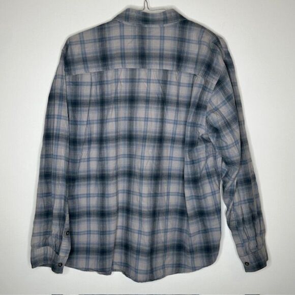 Royal Robbins XL‎ Blue-Gray-Navy Long Sleeve Button Down Soft Flannel Shirt - Picture 4 of 5